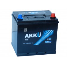 Автомобильный  аккумулятор AKKU BASIC (Турция) 75 А/ч обр/п. (80D23L)