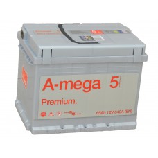 Автомобильный аккумулятор A-mega Premium 65 А/ч обр/п.