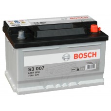 Автомобильный аккумулятор BOSCH 70 А/ч S3 007 обр/п. низкий 