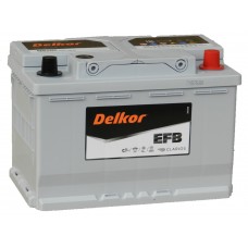 Автомобильный аккумулятор DELKOR EFB LN3 70 А/ч обр/п.