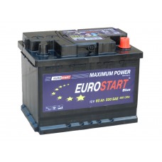 Автомобильный аккумулятор EUROSTART 60 А/ч обр/п.