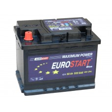 Автомобильный аккумулятор EUROSTART 60 А/ч п/п.