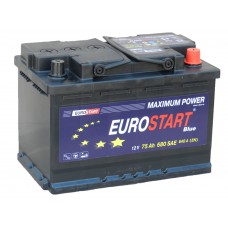 Автомобильный аккумулятор EUROSTART 75 А/ч обр/п.