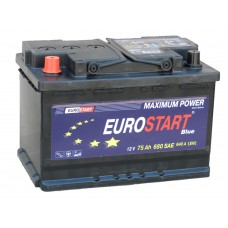Автомобильный аккумулятор EUROSTART 75 А/ч п/п.
