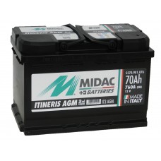 Автомобильный  аккумулятор MIDAC AGM 70 А/ч обр/п.