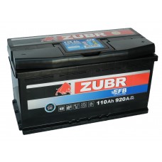 Автомобильный аккумулятор ZUBR EFB 110 А/ч обр/п