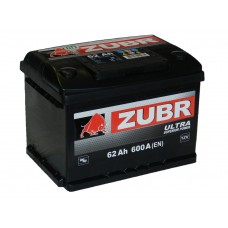 Автомобильный аккумулятор ZUBR ULTRA 62 А/ч обр/п. (низкий)