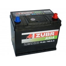 Автомобильный аккумулятор ZUBR Premium AZIA 75 А/ч