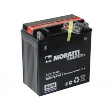 Мото аккумулятор MORATTI 12В 14 А/ч AGM MEP12X16-1