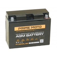 Мото аккумулятор PRIME-MOTO AGM 12В 18 А/ч (PTX24HL-BS) (YTX24HL-BS)